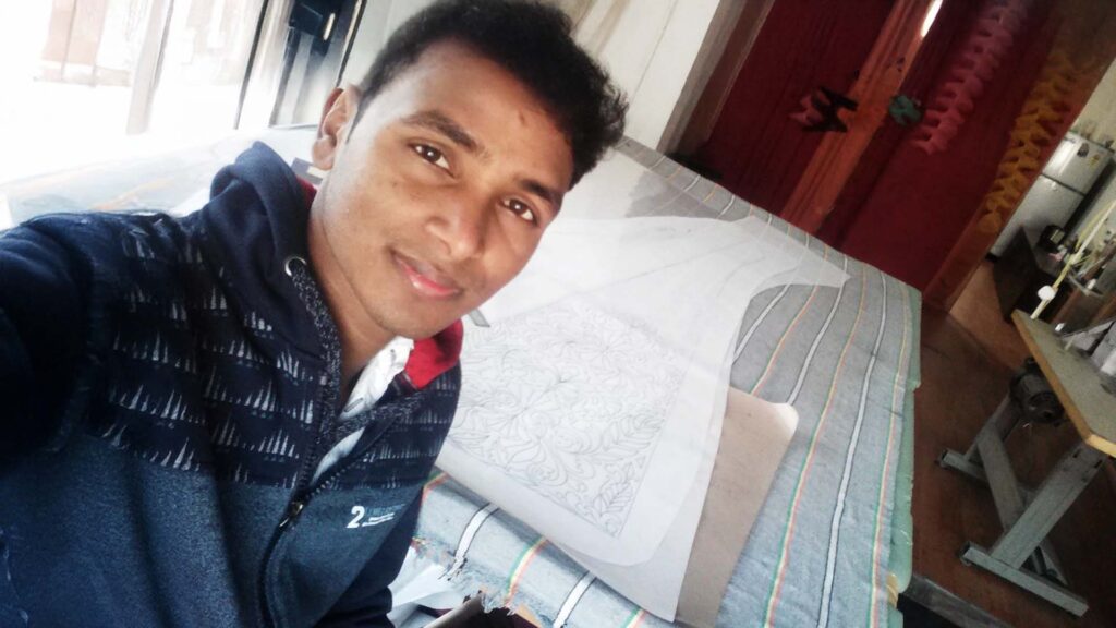 Asgar Molla – Boutique Embroidery Designer at Work in Delhi Studio