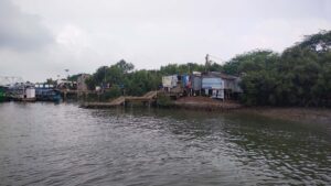 Gadkhali Ferry Ghat dock and boarding area in Sundarban